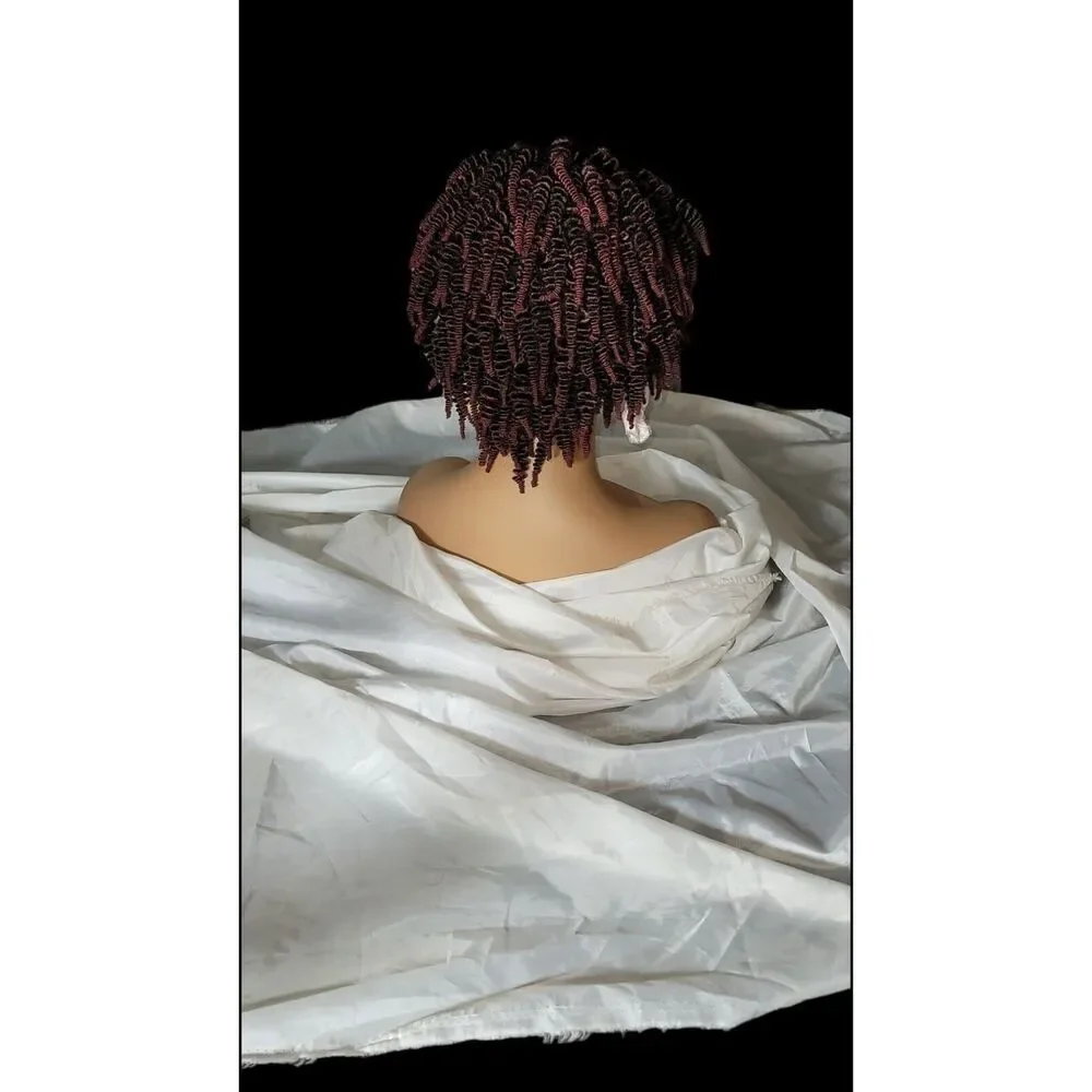Handmade Braided Wigs Micro Braids, Short Kinky Twists, NWT, Ombre - Picture 8 of 15